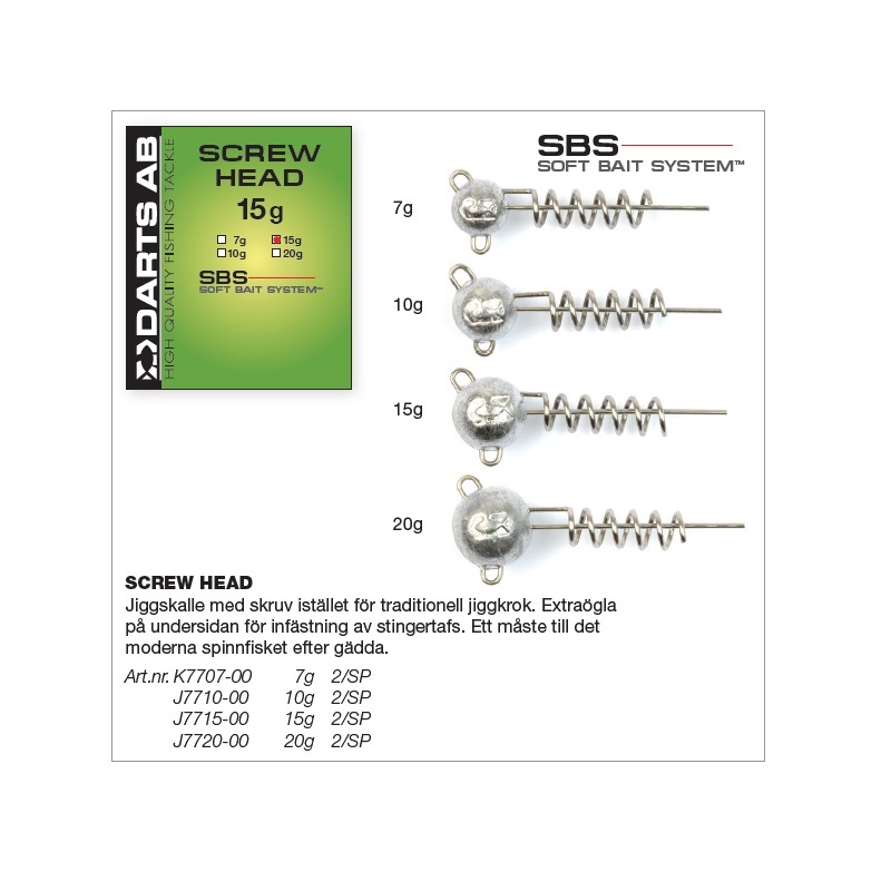 Darts Screw Head