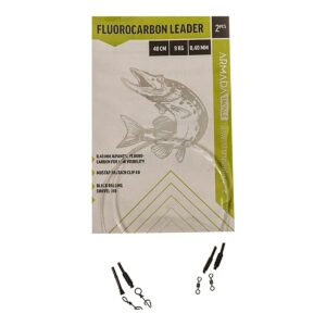 Armada Fluorocarbontafs Fastach 40 cm 0,40 mm med Mustad Fastach-lås