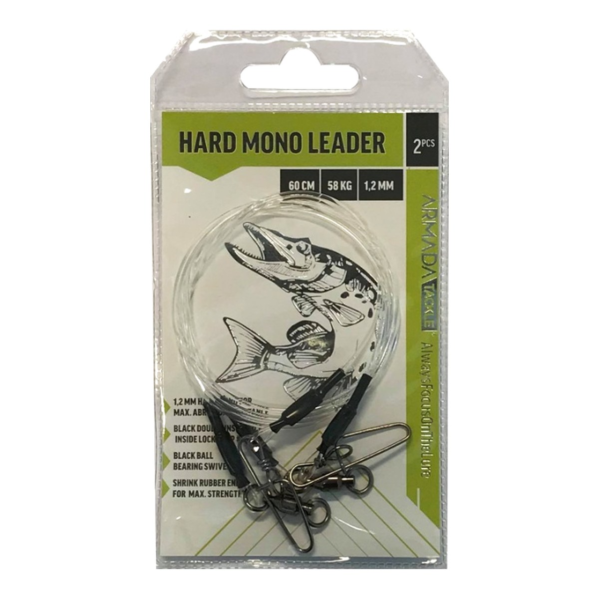 Armada Hard Mono tafs 60 cm 1,2 mm gäddtafs