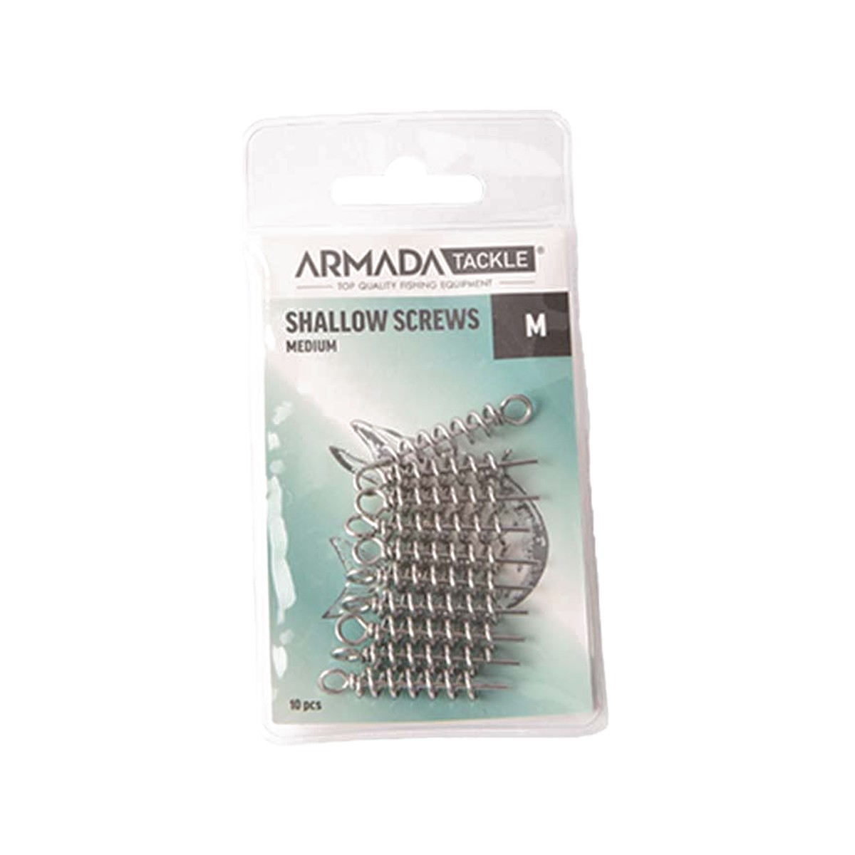 Armada Shallow Screws Medium i förpackning med 10 shallowskruvar för gummibeten