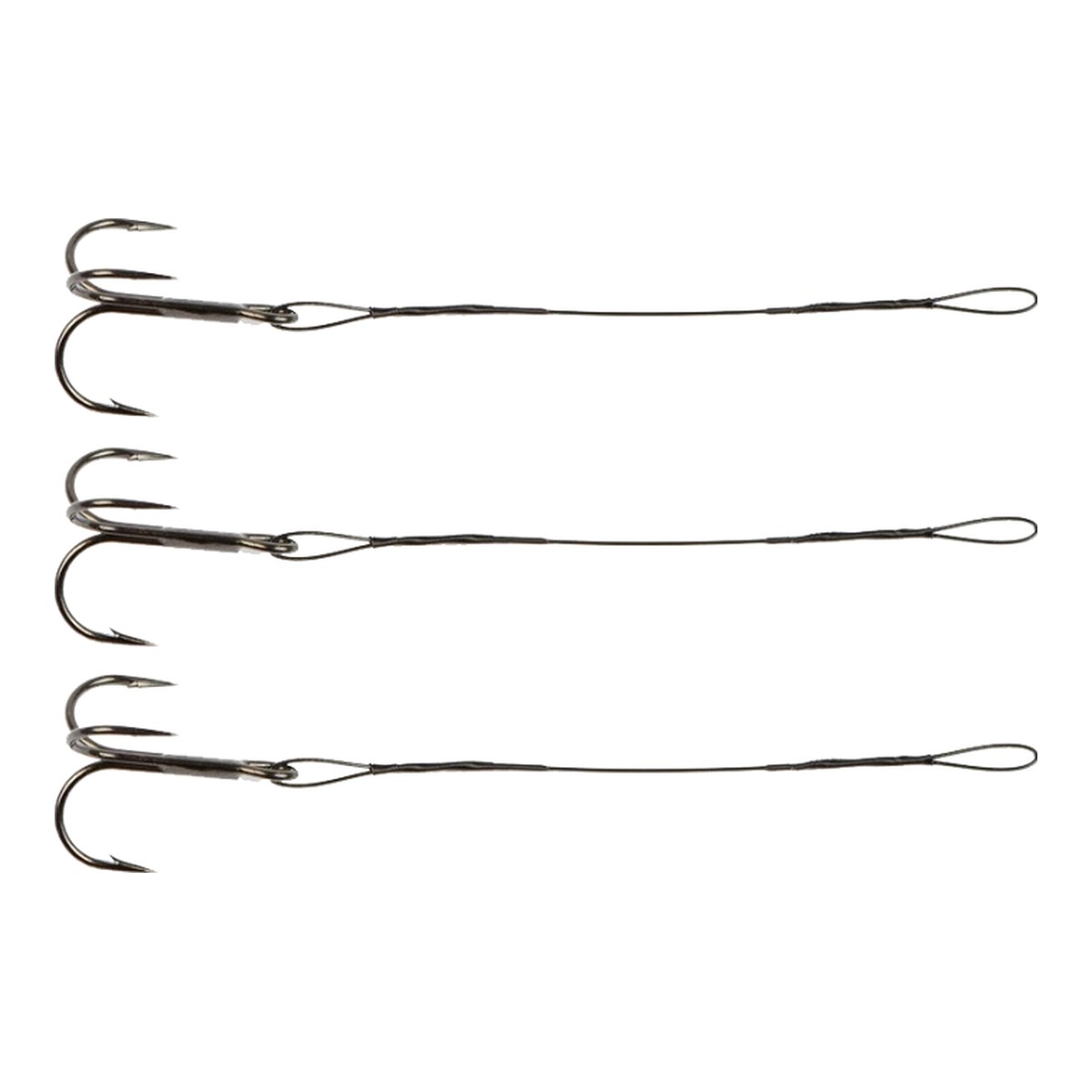 Armada Tackle Stinger 1x7 i tre-pack med trekrok på svart nylonbelagd wire