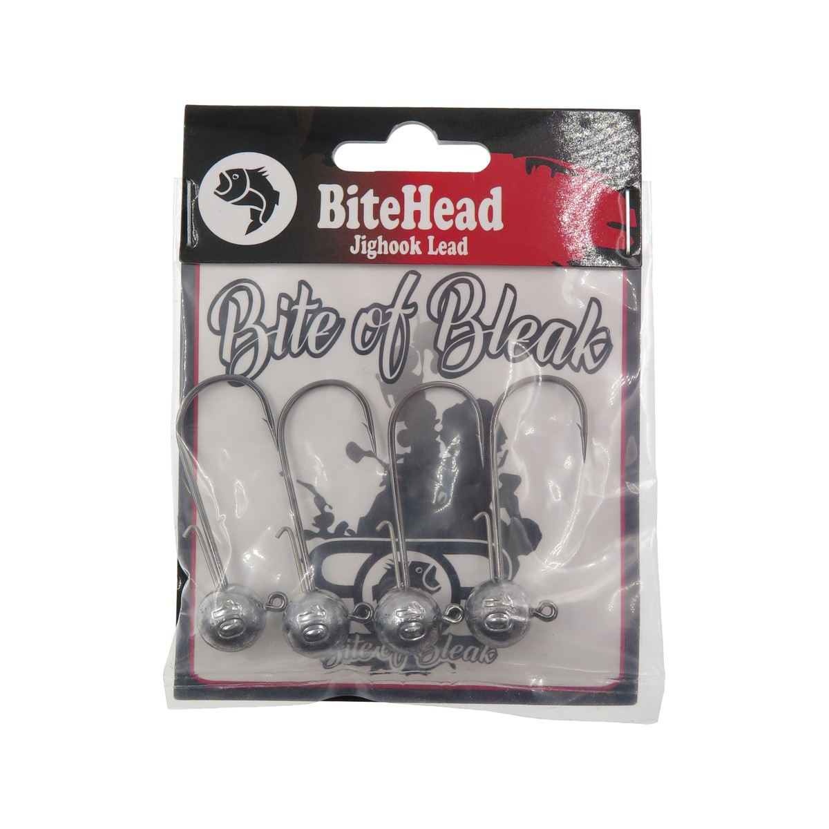 Bite of Bleak Bitehead Lead jiggskalle, 10 g i 4-pack-förpackning