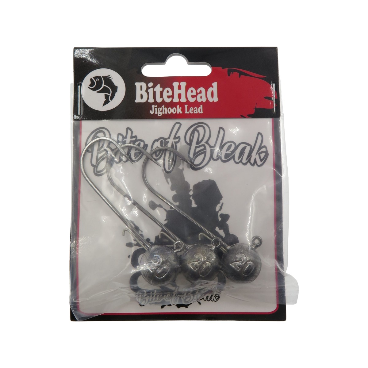 Bite of Bleak Bitehead Lead jiggskalle i bly, 20 g i förpackning