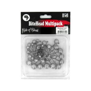 Bite of Bleak Bitehead Lead Multi Pack jiggskalle med 25 blyskallar, krok 3/0