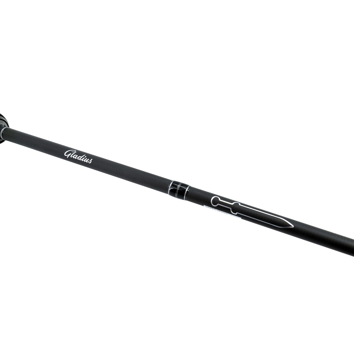 Klinga i 24T-kol med Gladius-logga på Bite of Bleak Gladius haspelspö