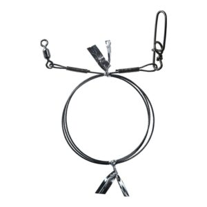 BKK 7x7 Wire Leader HD gäddtafs med lekande och Pike Snap
