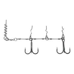 BKK Chain-21 Stinger Rig kedjerigg med skruv och trekrokar för gäddbeten