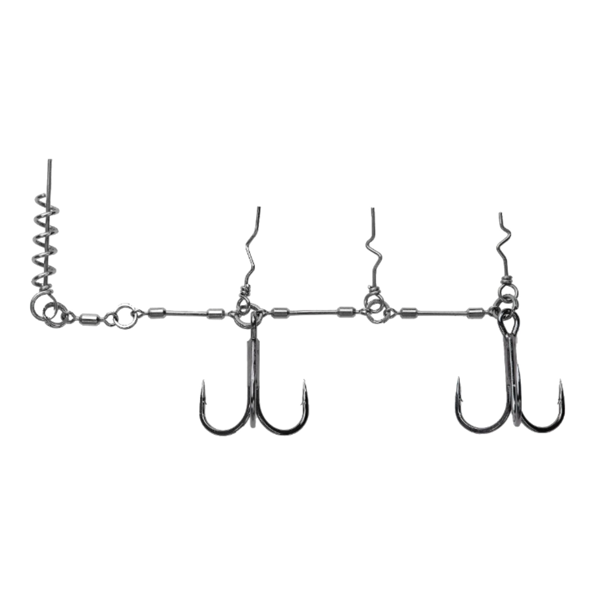 BKK Chain-21 Stinger Rig kedjerigg med skruv och trekrokar för gäddbeten