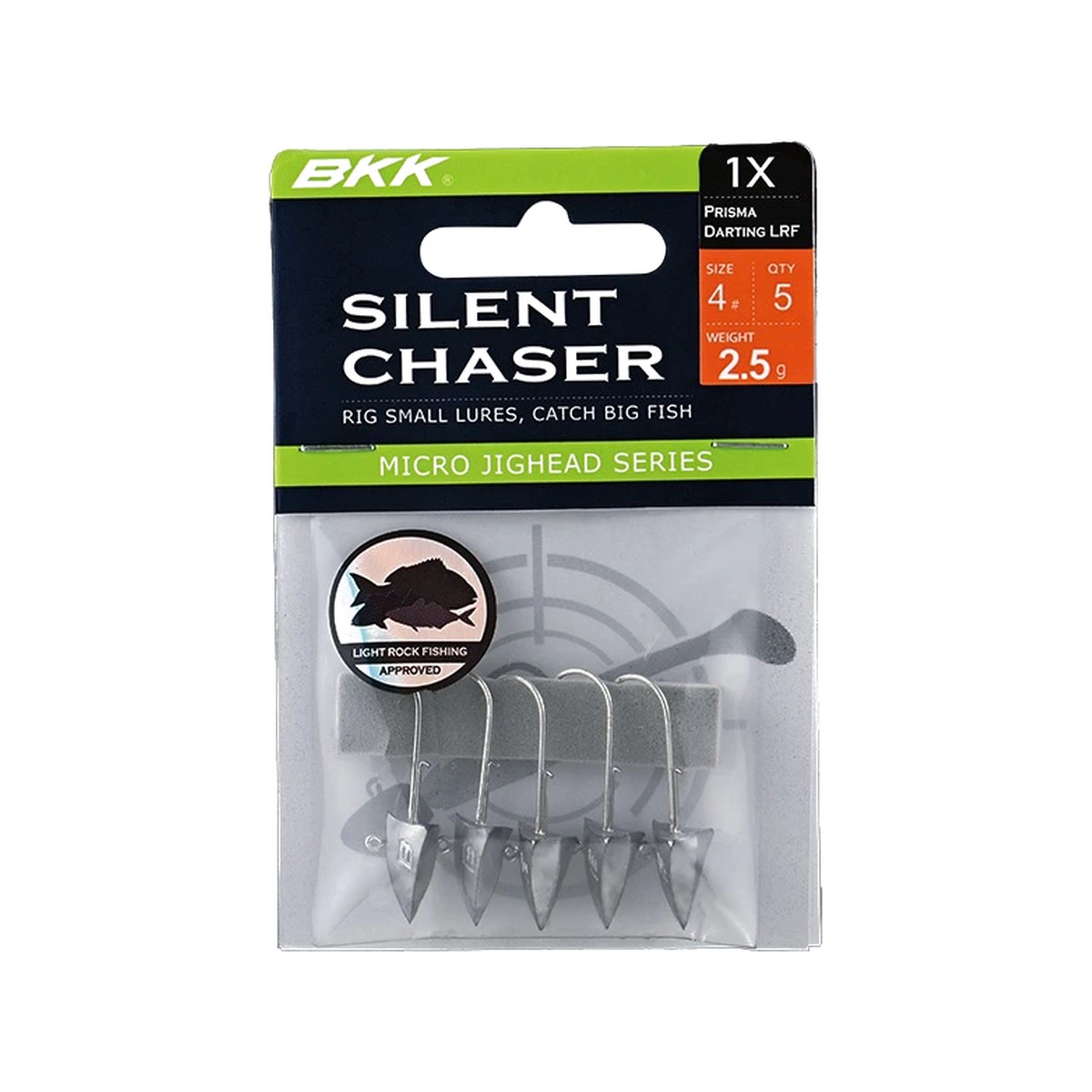 BKK Silent Chaser Prisma Darting LRF jiggskalle i 5-pack-förpackning