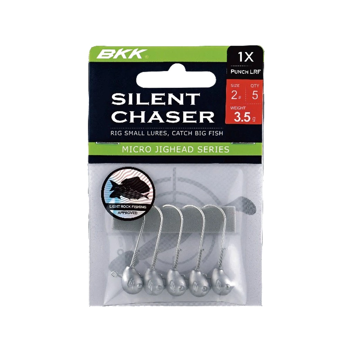 BKK Silent Chaser Punch LRF jiggskalle i 5-pack-förpackning
