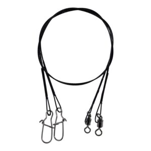Mikado Steel Leader med lekande och Safety Snap (2-pack)