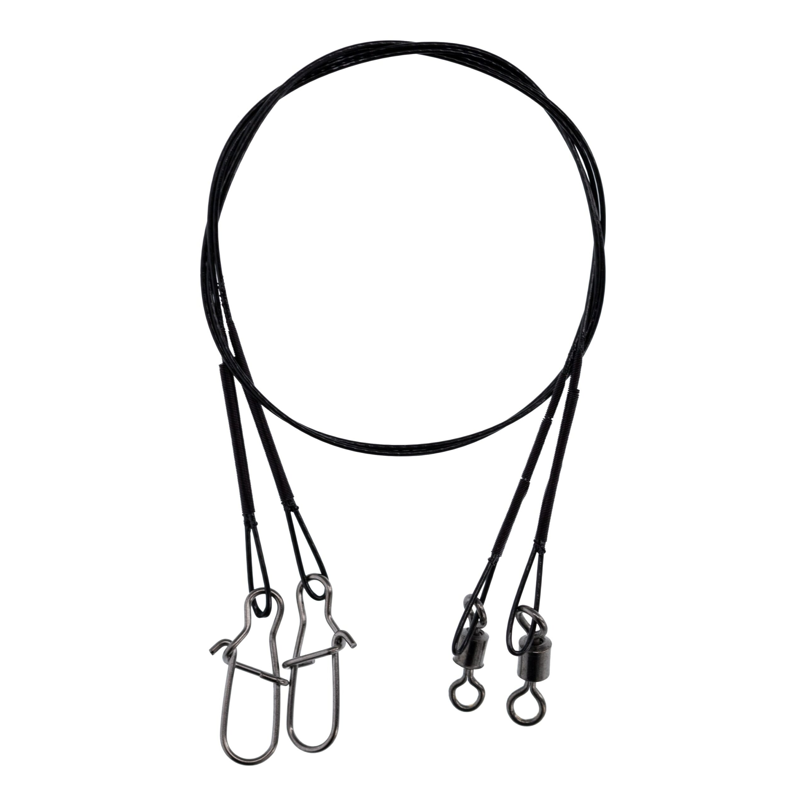 Mikado Steel Leader med lekande och Safety Snap (2-pack)