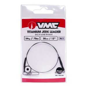 VMC Titanium Jerk Leader 1x1 30 cm 75 lb styv titantafs för jerkbaits